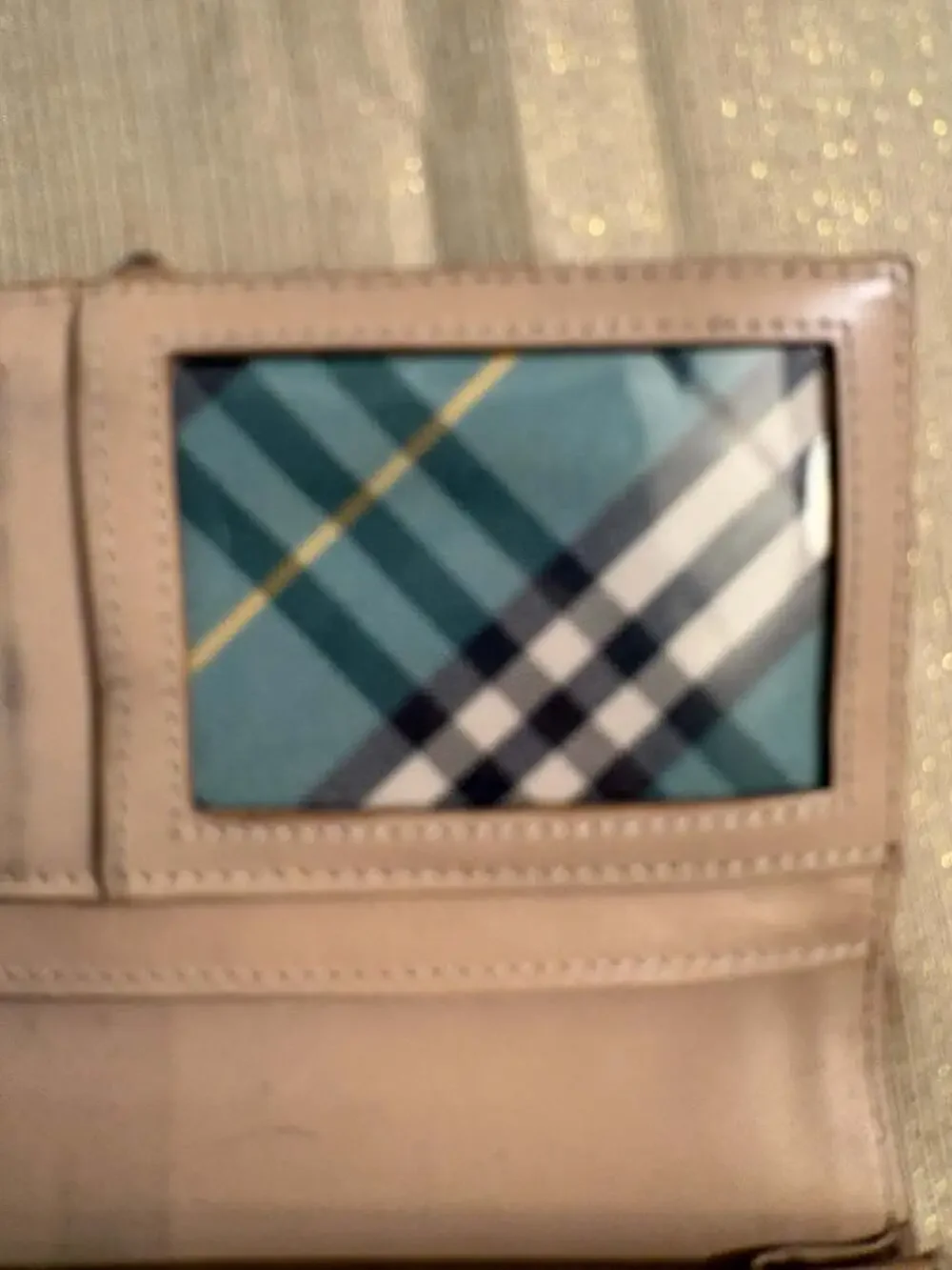 Burberry Blue Label Leather Long Wallet with Nova Check Interior